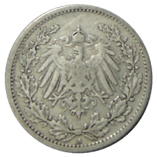 Монета 1/2 марки 1905 года A Германия (реверс)