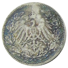 Монета 1/2 марки 1905 года A Германия (реверс)