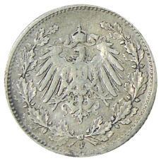 Монета 1/2 марки 1906 года F Германия (реверс)
