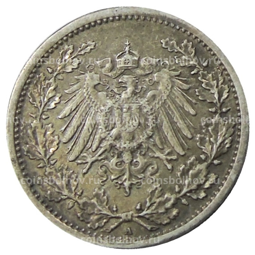 Монета 1/2 марки 1917 года A Германия (вид 2)