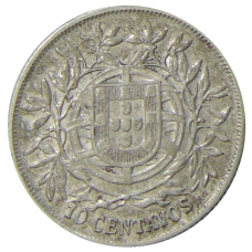 Монета 10 сентаво 1915 года Португалия (реверс)