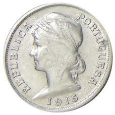Монета 10 сентаво 1915 года Португалия (аверс)