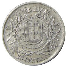 Монета 10 сентаво 1915 года Португалия (реверс)
