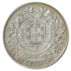 Монета 10 сентаво 1915 года Португалия (реверс)