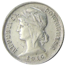 Монета 10 сентаво 1915 года Португалия (аверс)