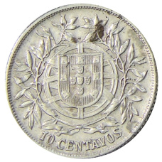 Монета 10 сентаво 1915 года Португалия (реверс)