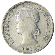 Монета 10 сентаво 1915 года Португалия (аверс)