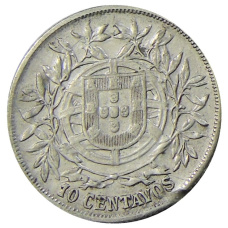 Монета 10 сентаво 1915 года Португалия (реверс)