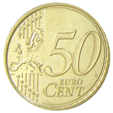 Монета 50 евроцентов 2010 года Ватикан (реверс)