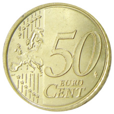 Монета 50 евроцентов 2010 года Ватикан (реверс)