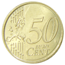 Монета 50 евроцентов 2010 года Ватикан (реверс)