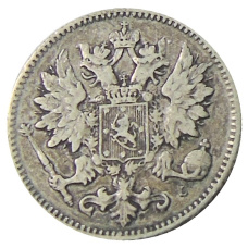 Монета 25 пенни 1901 года Русская Финляндия (реверс)