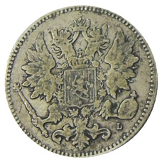 Монета 25 пенни 1901 года Русская Финляндия (реверс)