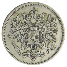 Монета 25 пенни 1909 года Русская Финляндия (реверс)