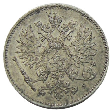 Монета 25 пенни 1915 года Русская Финляндия (реверс)