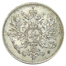 Монета 25 пенни 1915 года Русская Финляндия (реверс)