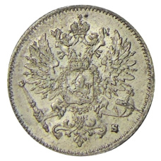 Монета 25 пенни 1915 года Русская Финляндия (реверс)