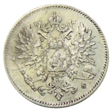 Монета 25 пенни 1915 года Русская Финляндия (реверс)