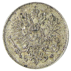 Монета 25 пенни 1915 года Русская Финляндия (реверс)