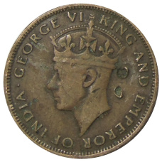 Монета 1 цент 1943 года Британский Гондурас (реверс)