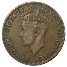 Монета 1 цент 1945 года Британский Гондурас (реверс)