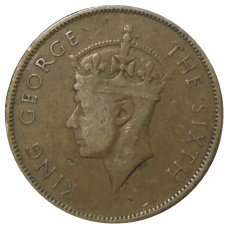 Монета 1 цент 1950 года Британский Гондурас (реверс)