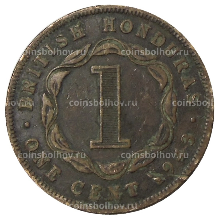 Монета 1 цент 1943 года Британский Гондурас