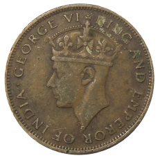 Монета 1 цент 1943 года Британский Гондурас (реверс)