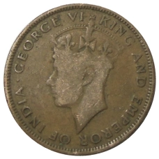 Монета 1 цент 1943 года Британский Гондурас (реверс)