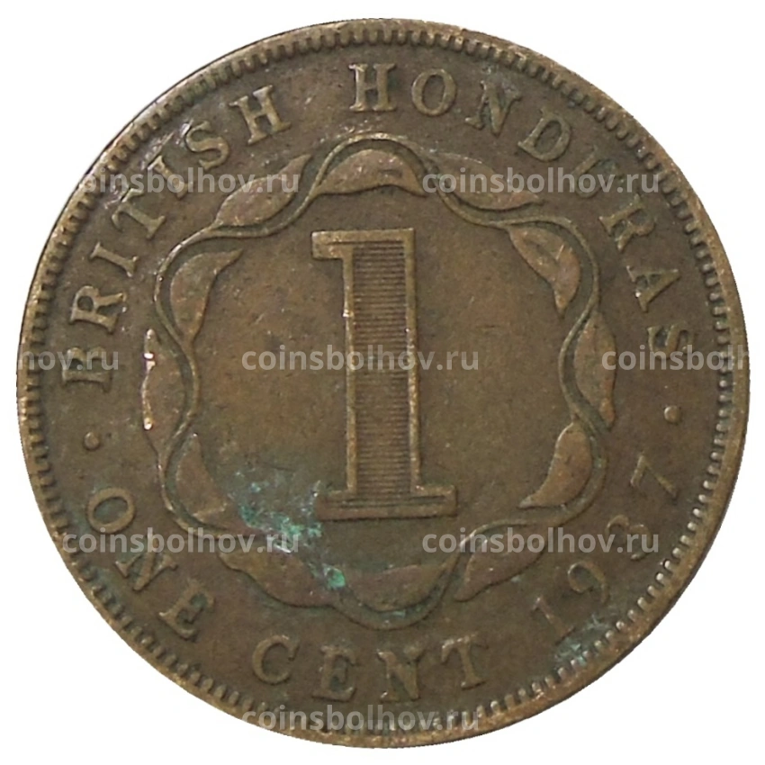 Монета 1 цент 1937 года Британский Гондурас