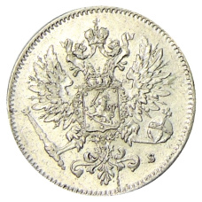 Монета 25 пенни 1916 года Русская Финляндия (реверс)