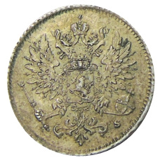 Монета 25 пенни 1916 года Русская Финляндия (реверс)