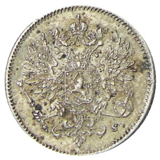 Монета 25 пенни 1916 года Русская Финляндия (реверс)