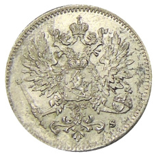 Монета 25 пенни 1916 года Русская Финляндия (реверс)