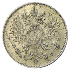 Монета 25 пенни 1916 года Русская Финляндия (реверс)