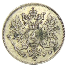 Монета 25 пенни 1916 года Русская Финляндия (реверс)