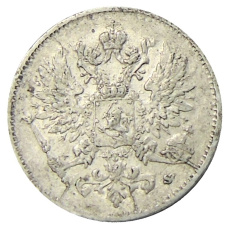 Монета 25 пенни 1916 года Русская Финляндия (реверс)