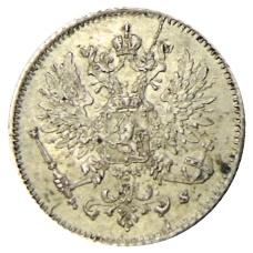 Монета 25 пенни 1916 года Русская Финляндия (реверс)