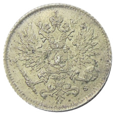 Монета 25 пенни 1916 года Русская Финляндия (реверс)
