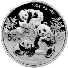 Монета 50 юаней 2025 года Китай «Панда» (в коробке) (аверс)
