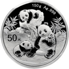 Монета 50 юаней 2025 года Китай «Панда» (в коробке) (аверс)