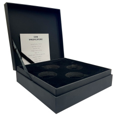 Коробка оригинальная подарочная для монет 25 центов 2025 года Самоа серии «Четыре хранителя» (вид 2)