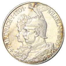 Монета 2 марки 1901 года Германия (Пруссия) «200 лет Пруссии» (аверс)