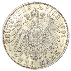 Монета 2 марки 1901 года Германия (Пруссия) «200 лет Пруссии» (реверс)