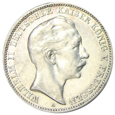 Монета 3 марки 1910 года А Германия (Пруссия) (аверс)