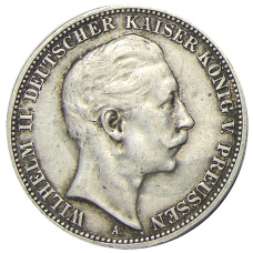 Монета 3 марки 1910 года А Германия (Пруссия) (аверс)