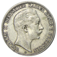 Монета 3 марки 1909 года А Германия (Пруссия) (аверс)