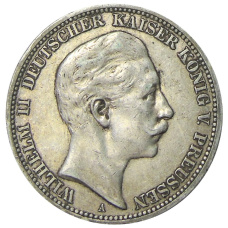 Монета 3 марки 1908 года А Германия (Пруссия) (аверс)