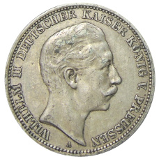 Монета 3 марки 1908 года А Германия (Пруссия) (аверс)