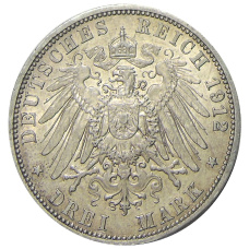 Монета 3 марки 1912 года А Германия (Пруссия) (реверс)